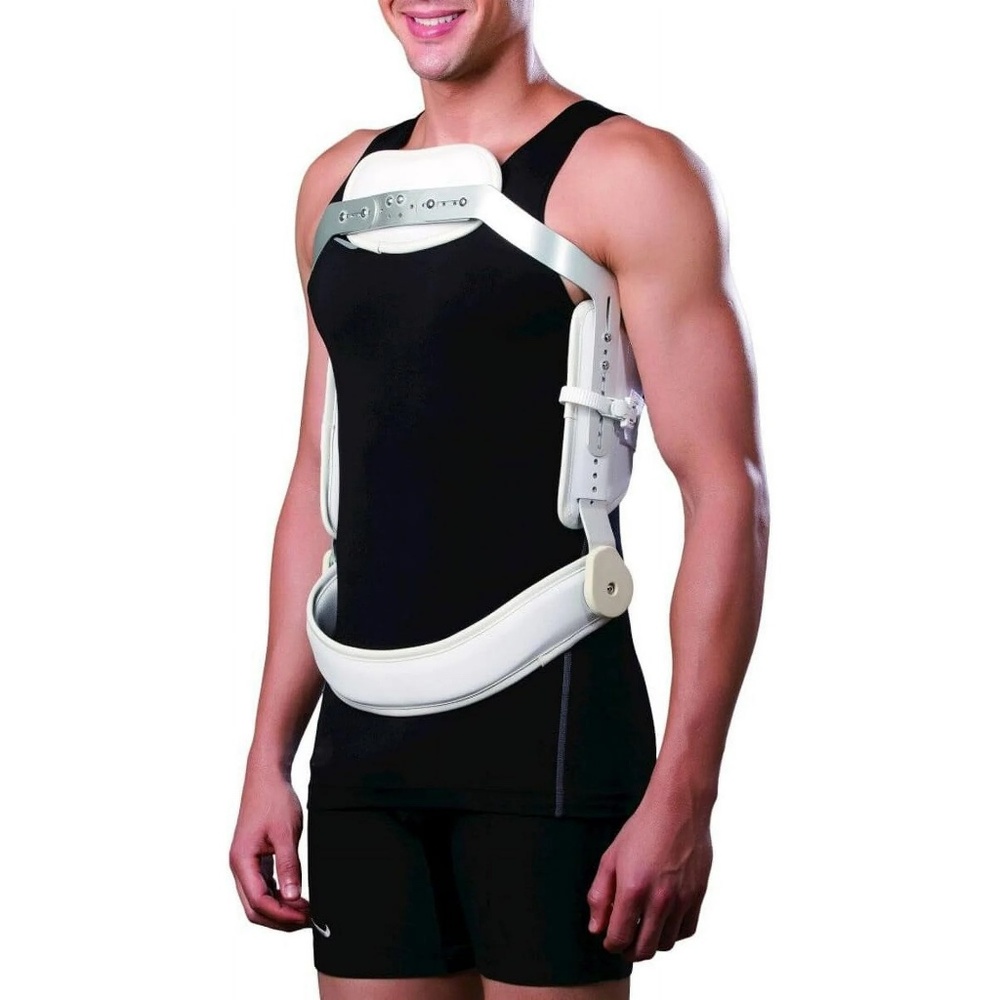 Jewett Hyperextension Back Brace Prevents Flexion Treats Fractures Osteoporosis - Picture 5 of 7